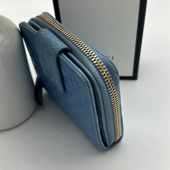 Gucci Micro Guccisima bifold wallet Turqoise! - Picture 8 of 16